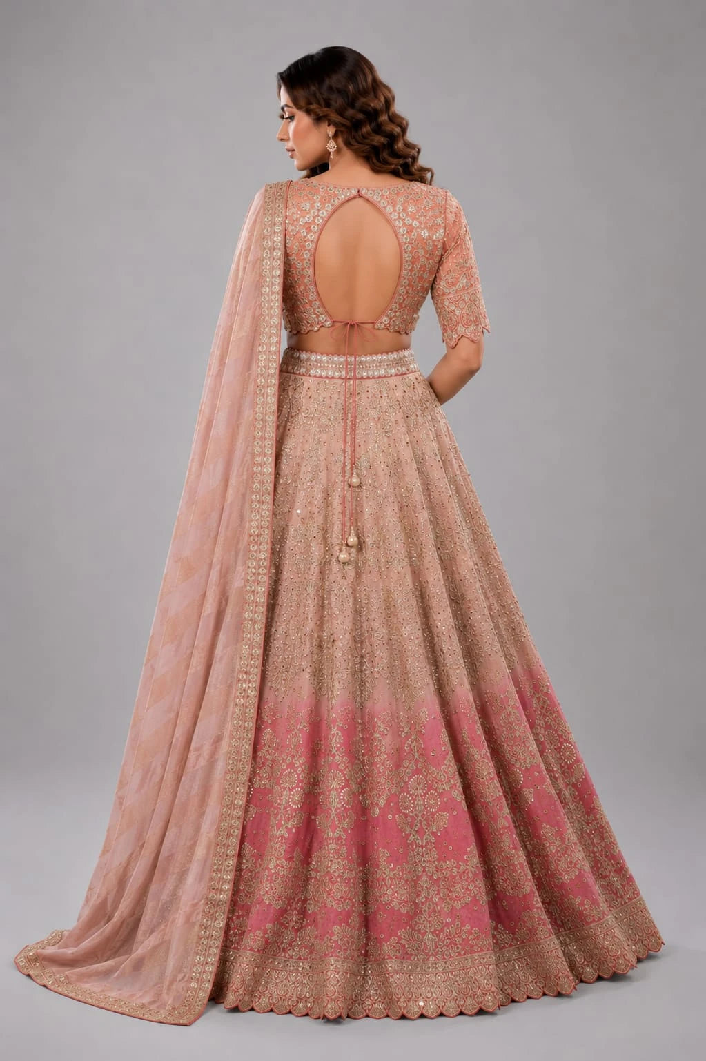 designer rani pink lehenga