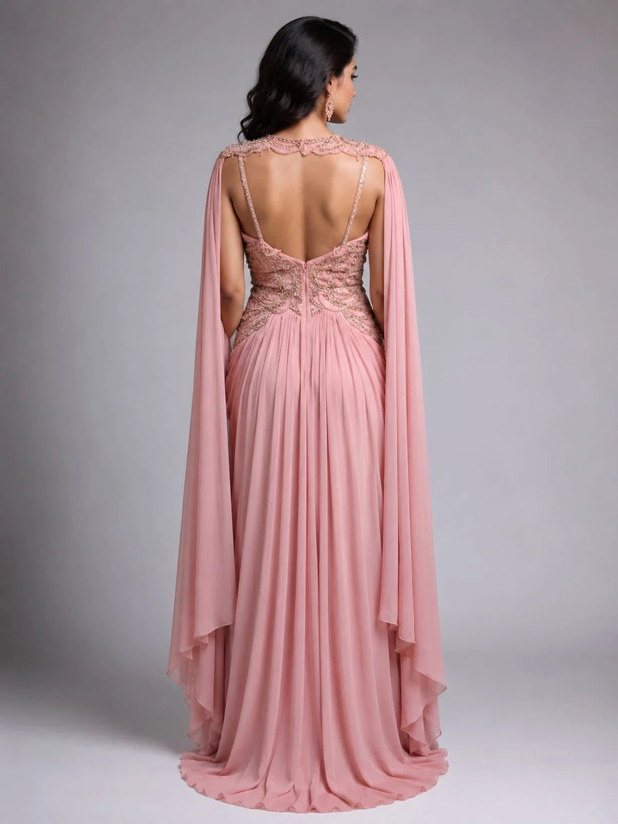 pink western dress