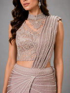 designer mauve lehenga