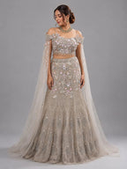 pista green lehenga