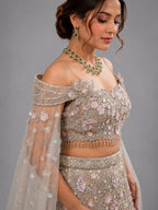 pista green lehenga