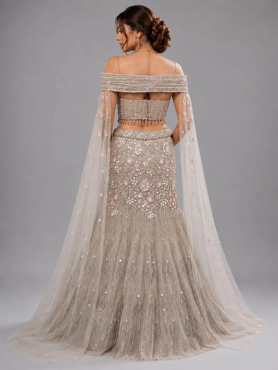 pista green lehenga
