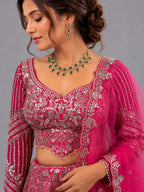 designer rani pink lehenga