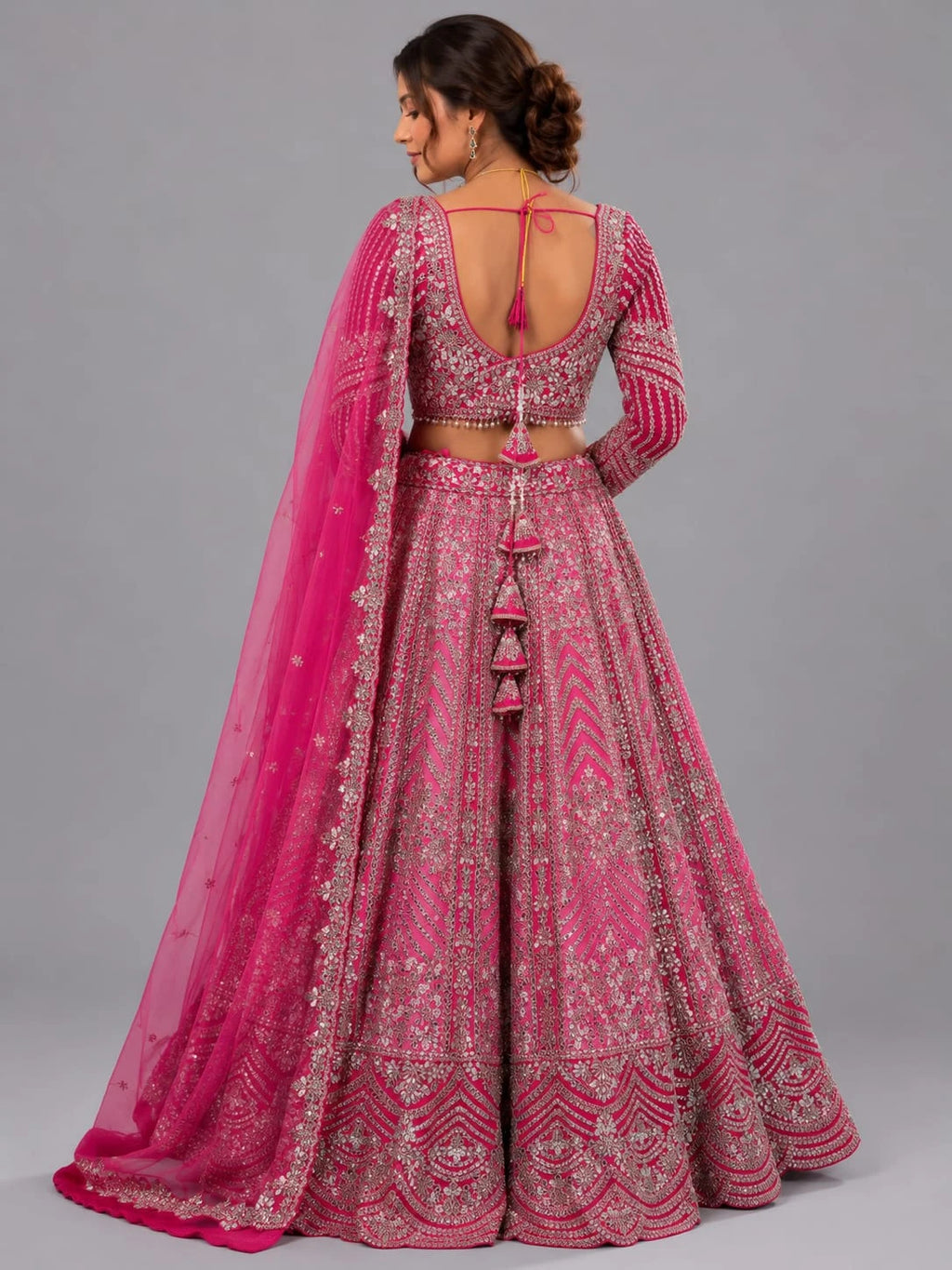designer rani pink lehenga