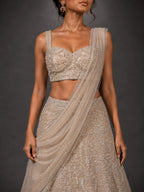 ivory wedding lehenga