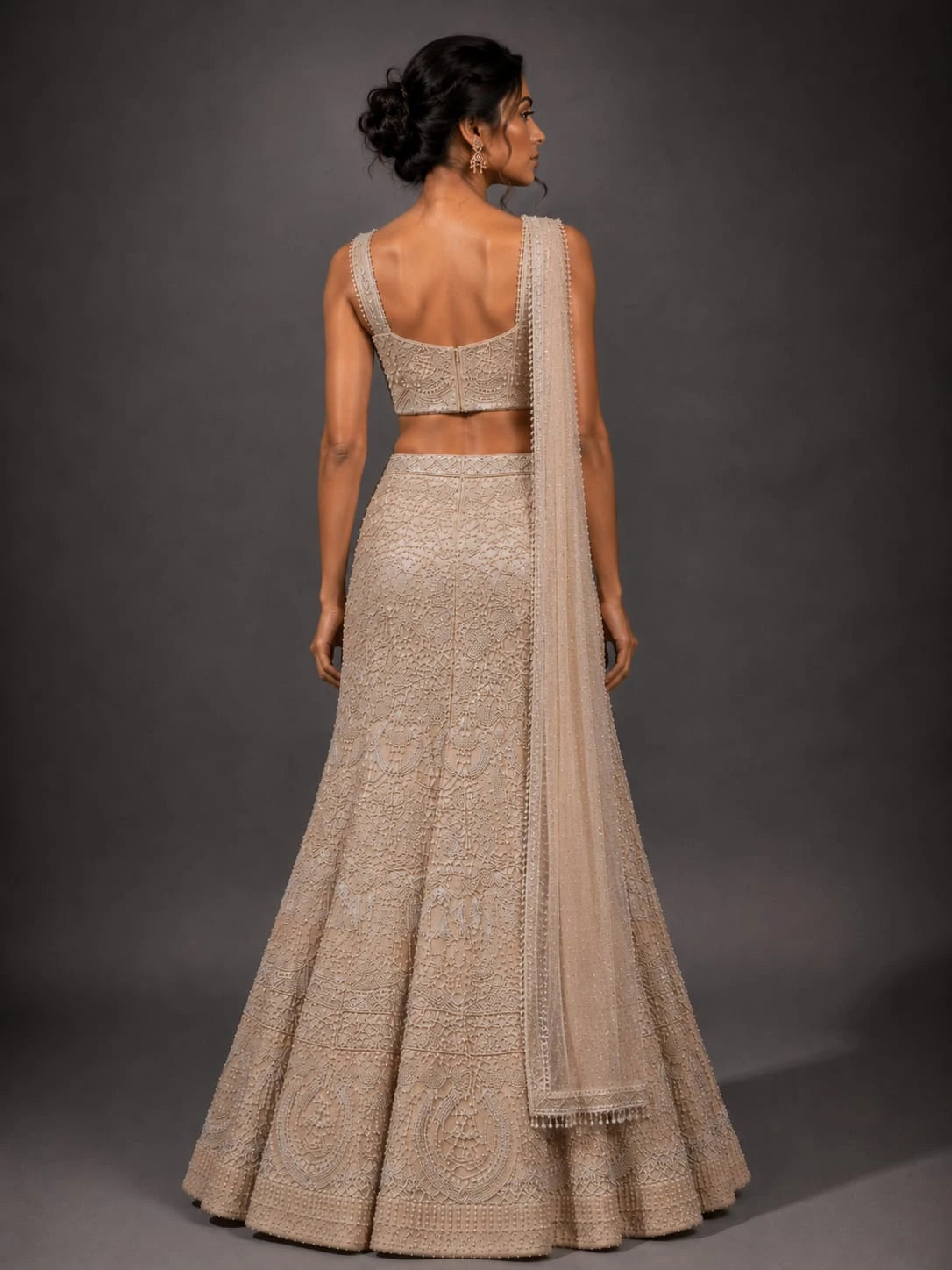 ivory wedding lehenga