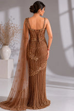 coffee brown drape saree