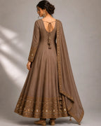 mauve suit set with dupatta