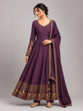 wine suit set with dupatta
