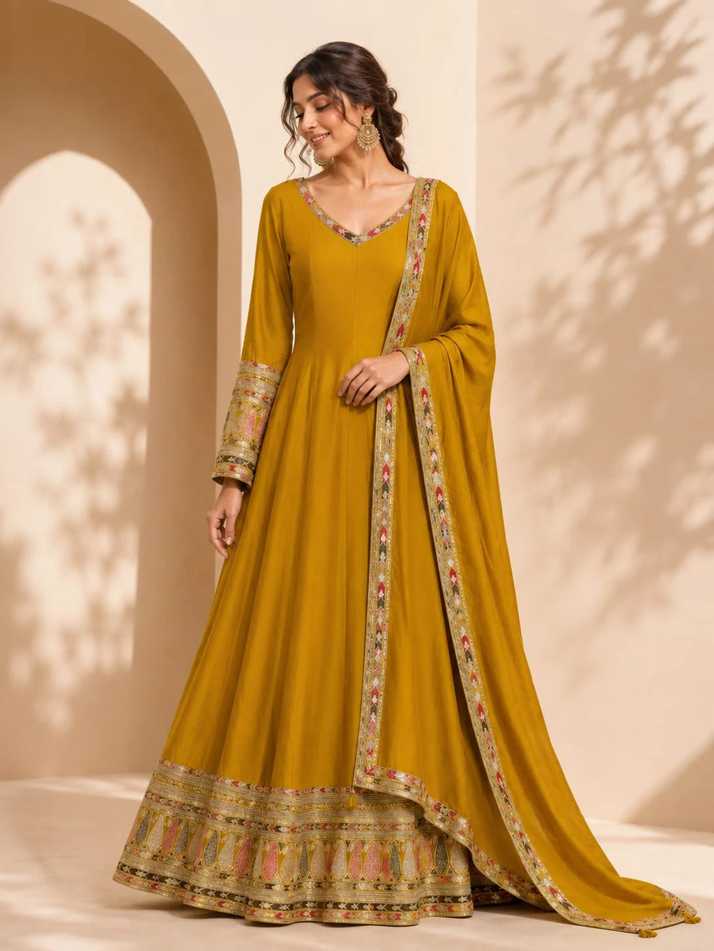 liril flared anarkali suit