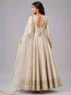 ivory suit set with dupatta