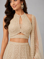 gold flared lehenga skirt