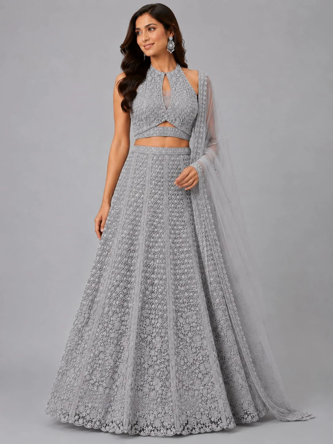 mouse flared lehenga skirt