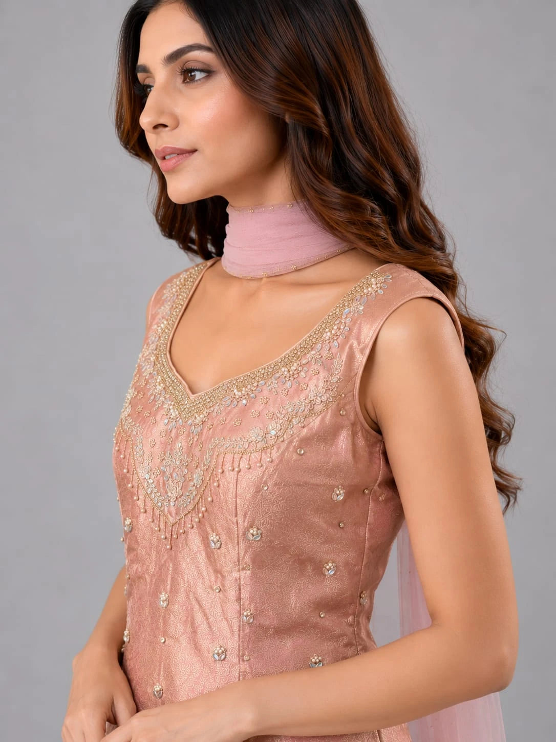 pink flared sharara pants