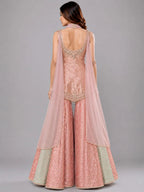 pink flared sharara pants