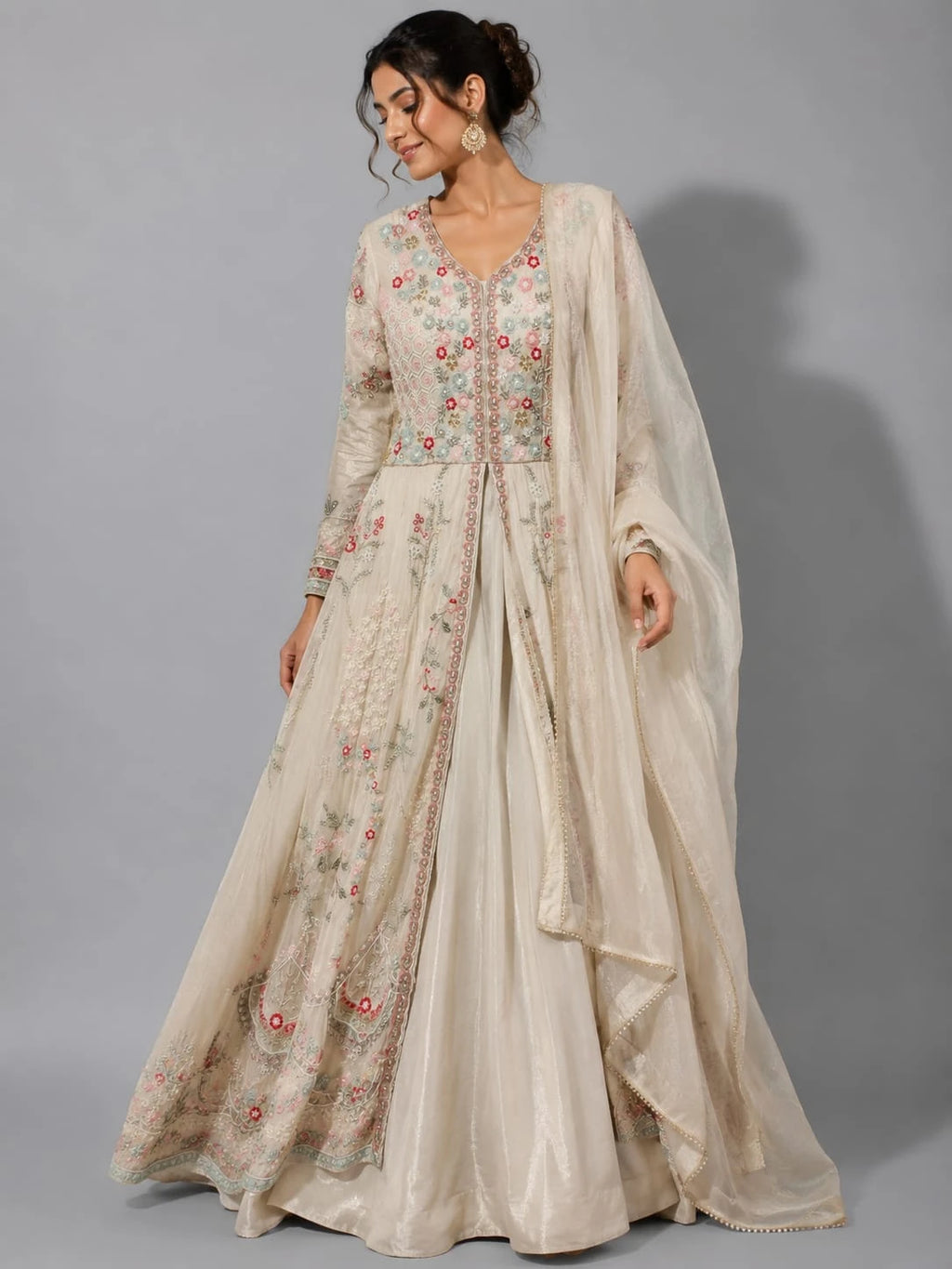 ivory indo western suit