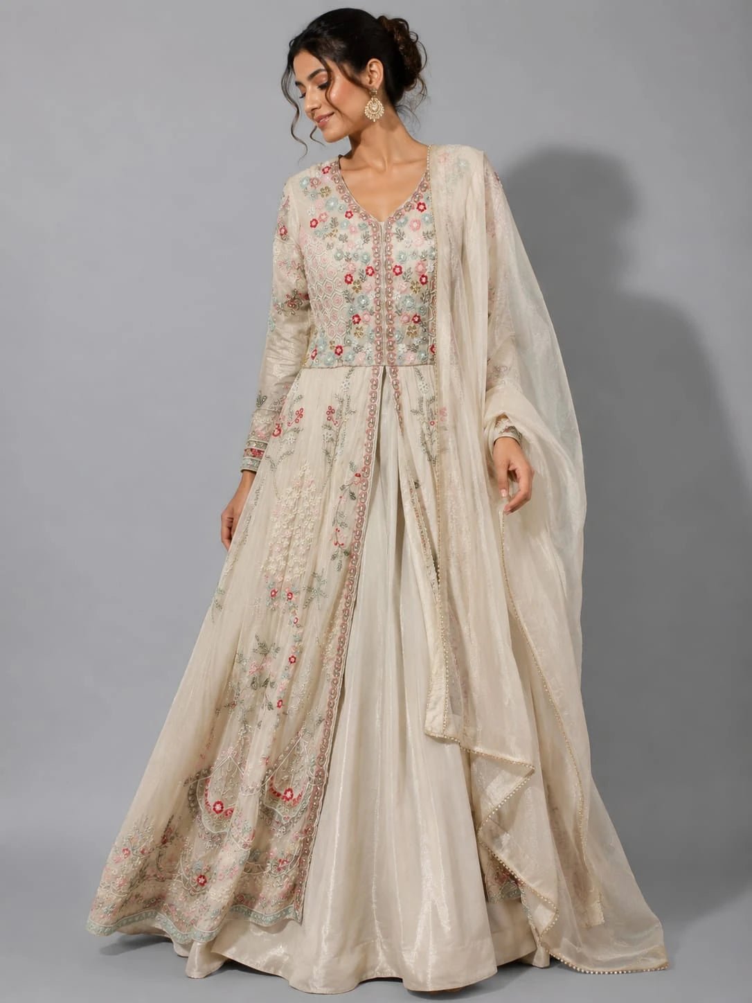 ivory indo western suit