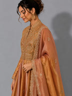 gold embroidered anarkali