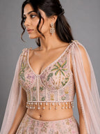 pink lehenga with dupatta