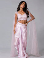 Pink Dhoti Saree
