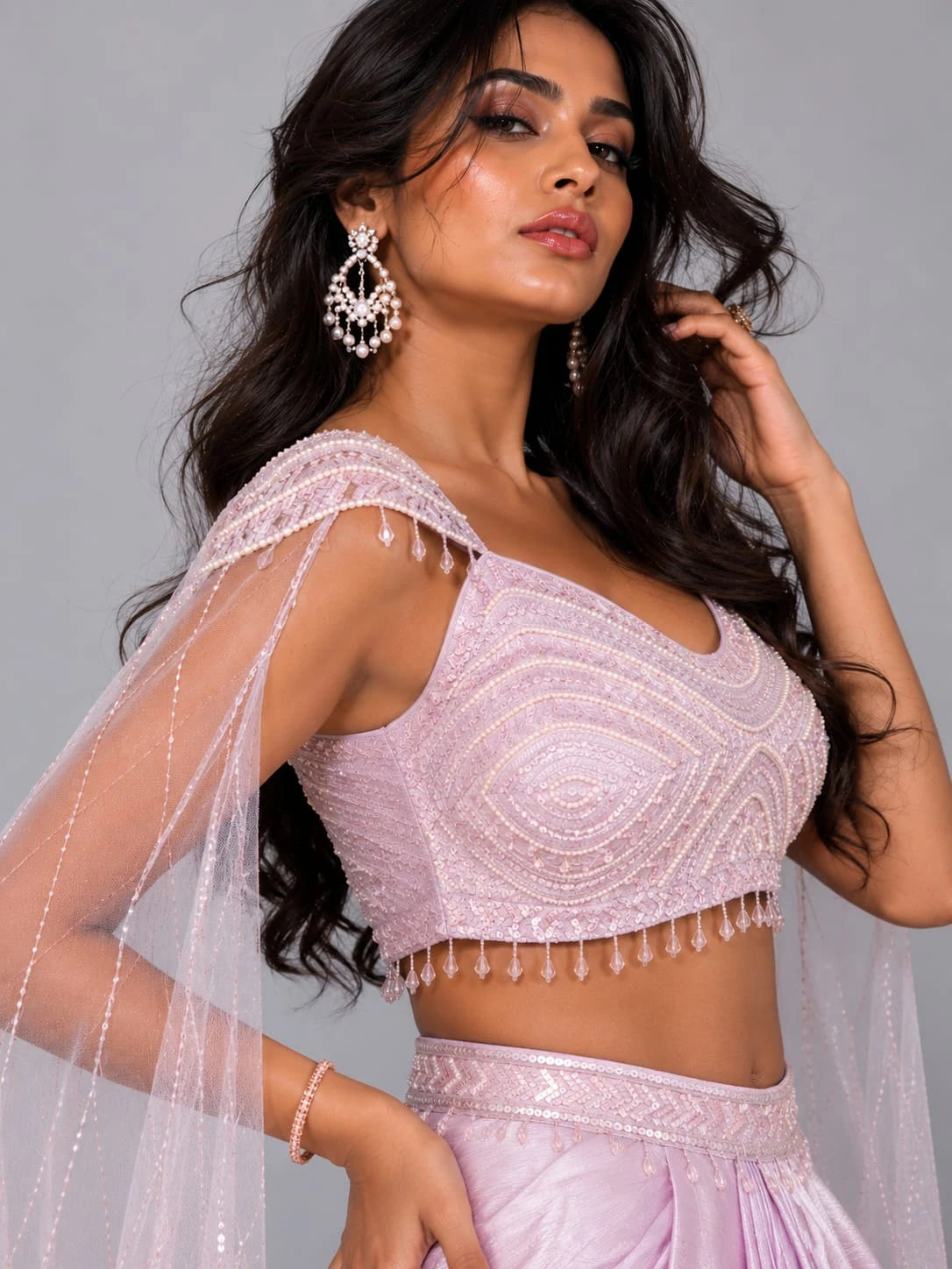 Pink Dhoti Saree