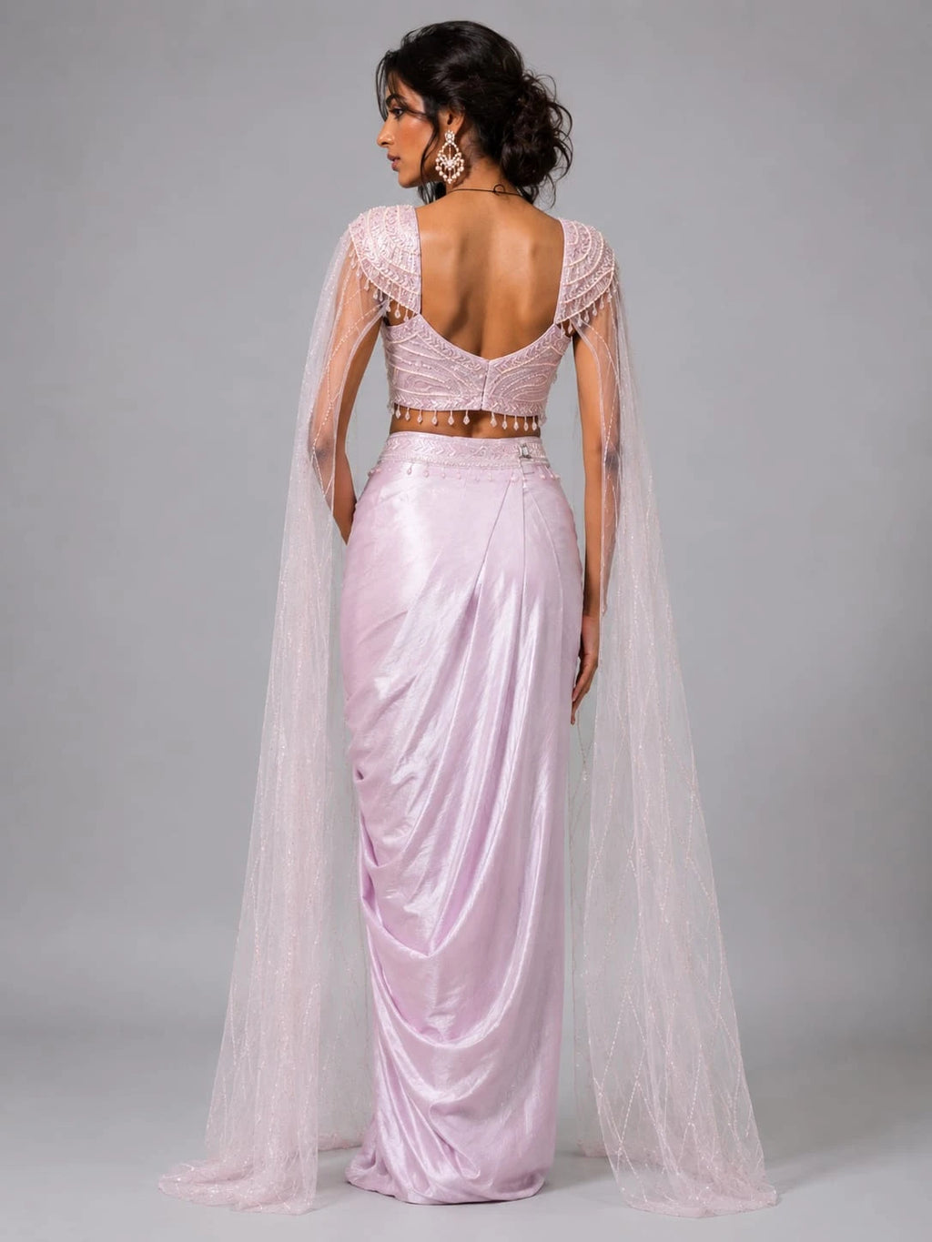 Pink Dhoti Saree