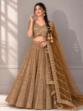 Brown wedding lehenga