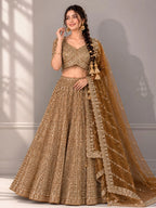 Brown wedding lehenga