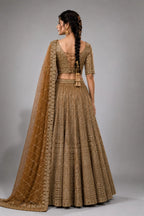 Brown wedding lehenga