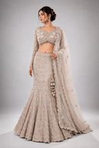 Peach wedding outfit