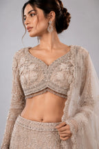 Peach wedding outfit