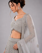 Grey wedding outfit