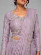 designer lilac lehenga