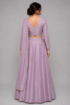 designer lilac lehenga