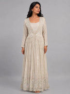 women's gold anarkali