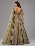 Designer Olive Green Lehenga