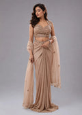 Brown Western Dhoti Set