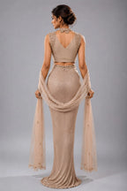 Brown Western Dhoti Set
