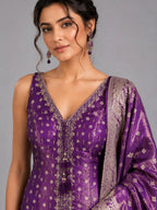 purple party wear suit
