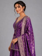 purple party wear suit
