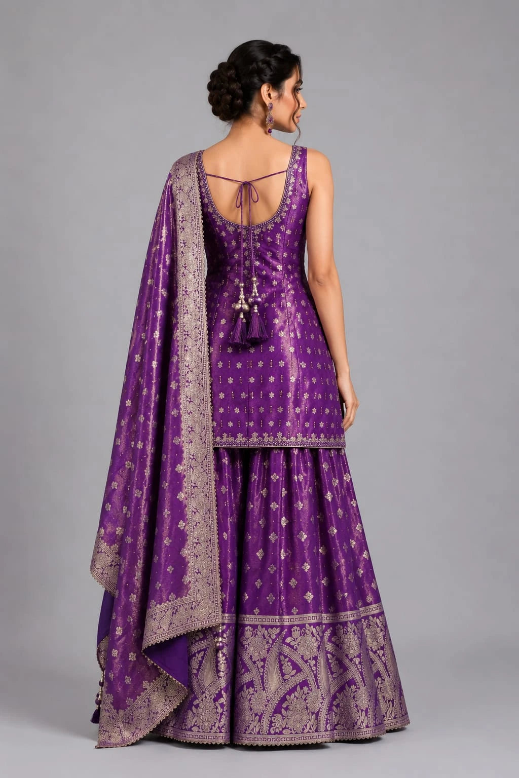 purple party wear suit