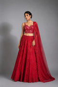 maroon festive lehenga