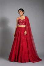 maroon festive lehenga
