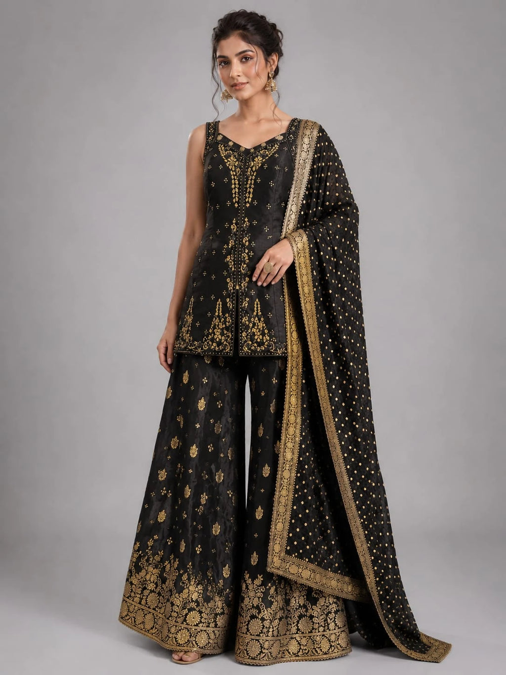 black party wear suit
