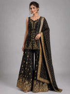 black party wear suit