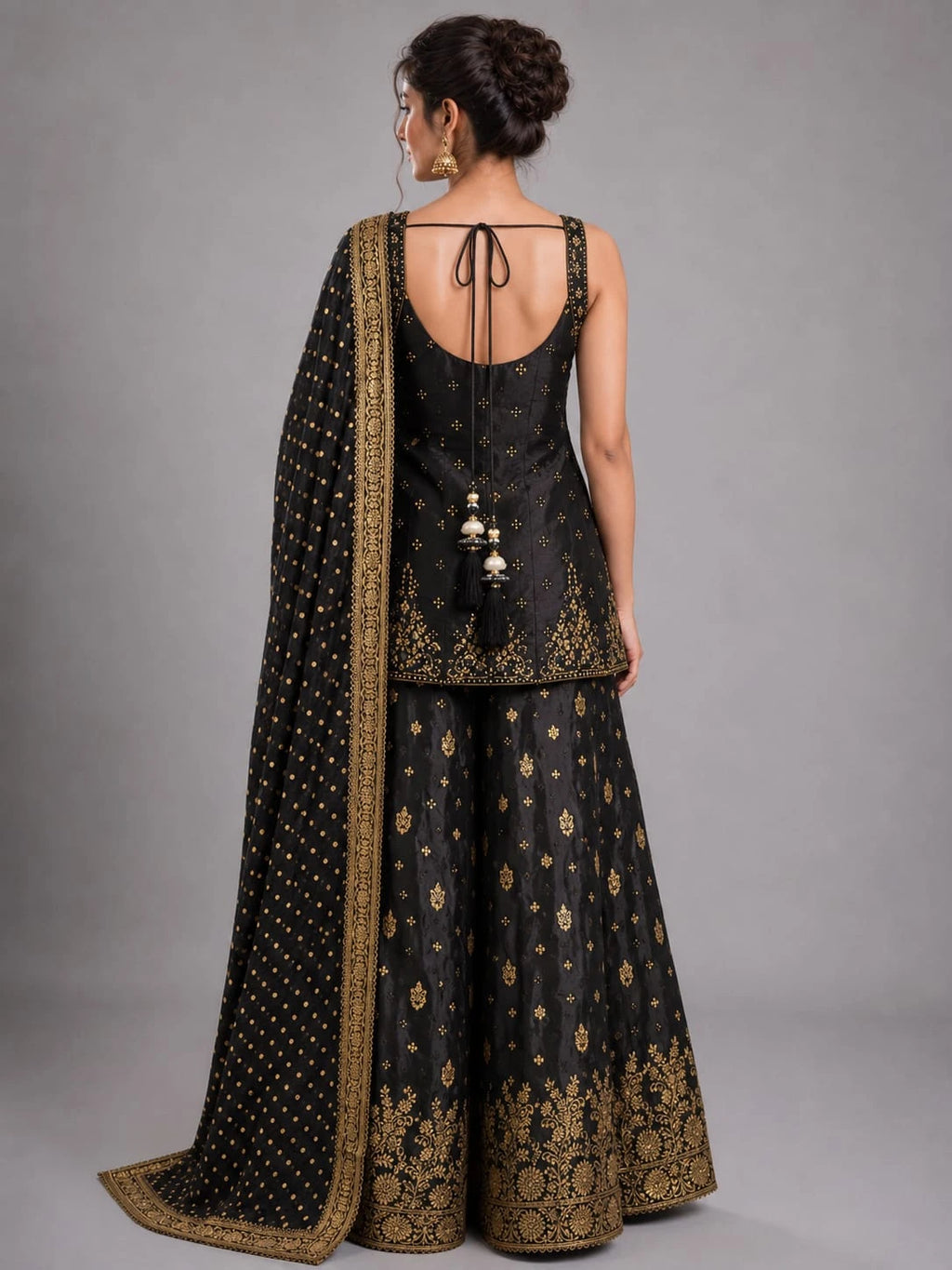 black party wear suit