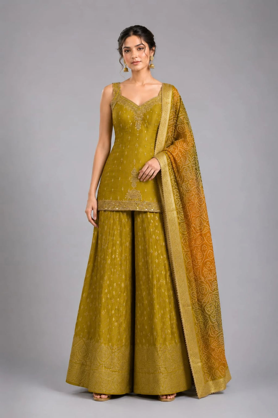 mustard party wear suit