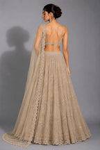 ivory party wear lehenga