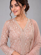 pink kurta sharara dupatta set