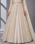 ivory indo western gown